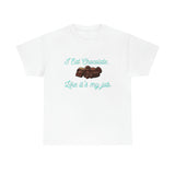 I Eat Chocolate Black/Aqua Tee