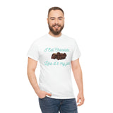 I Eat Chocolate Black/Aqua Tee