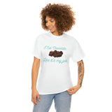I Eat Chocolate Black/Aqua Tee