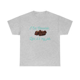I Eat Chocolate Black/Aqua Tee