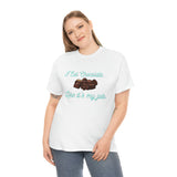 I Eat Chocolate Black/Aqua Tee